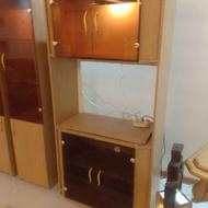 میز تلویزیون ویترین دار ساخت با mdf خارجی