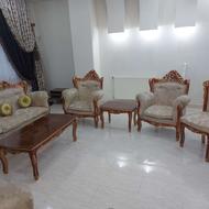 مبلمان استیل 7 نفره با دوتا میزبان و ناهار خوری 10 نفره