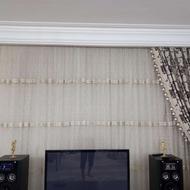 پرده حریر خامه دوزی