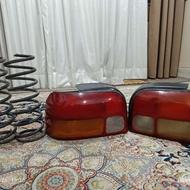 یک جفت لامپ و یک جفت فنر پرایدی