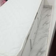 تخت یک نفره همراه تشک 90 در 2 با دوتا کشوی جادار بزرگ