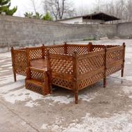 تخت سنتی با چوب نراد