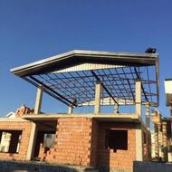 اجرای شیروانی جوشکاری رابیتس کاری اسکلت