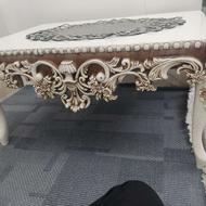 میز عسلی رنگ سفید