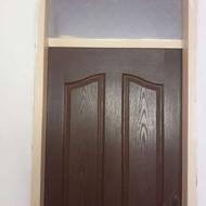 2عدد در چوبی چهارچوب فلزی