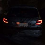 چراغ خطر پژو 206 مولتی کالر ریموتی دودی