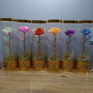 باکس گل شیشه ای ، استوانه ای ـ چراغ دار