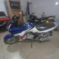 موتورسیکلت هوندا شهاب رییس آبی نو جفت اگزوز قهرمانی