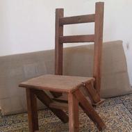 صندلی چوبی دو کاربردی (تبدیل شدن به چهار پایه )