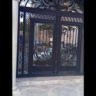 نقاشی ساختمان در و پنجره