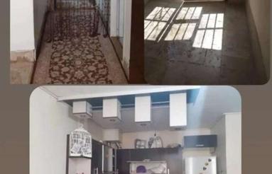 آپارتمان 60 متری طبقه همکف کابینت ام دی اف کمد دیواری