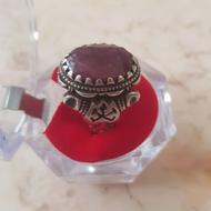 انگشتر نقره یاقوت