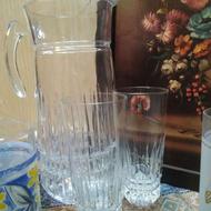 ست پارچ و دو عدد لیوان لومینارک فرانسه