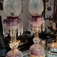 یه جفت لاله تراشدار ویه جفت گردسوز روشن قدیمی