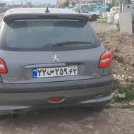 206 تیپ 2 ،خاکستری،بیمه کامل ،معاینه دارد،لاستیک 70 درصد