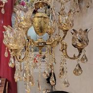 لوستر 4شاخه 8شعله برنزی با ضمانت اصالت کالا