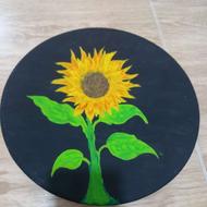 نقاشی دیوار کوب با گواش رو سفال قطر سفال 30 سانتی متر