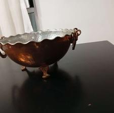 ظروف مسی سینی پایه دارو کاسه پایه دار