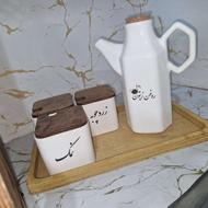 کافه بار رو میزی بهمراه جا ادویه ای