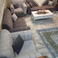 مبلمان راحتی 7نفره پایه فلزی اسکلت چوبی