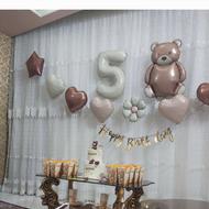 بادکنک تم تولد تدی فویلی نو