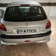 پژو 206 تیپ 6 مدل 1388 موتور فرانسه