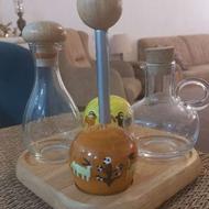 ظرف چوبی و شیشه ای