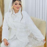 شال توری طرحدار دانتل