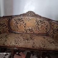 مبل استیل نفره چوب گردو