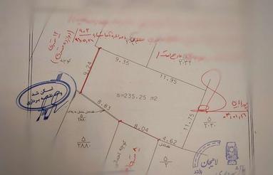 240 متر زمین شهری دوکله با توجیه ساخت عالی