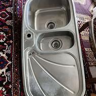 سینک دو لگن با سیفون