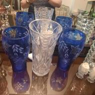 گلدون چک کریستال سه عدد زیبا و جذاب