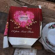 ظروف قدیمی گل سرخ و سینی برنجی