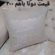 کوسن 2عدد رنگ کرم