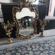 آینه شمعدان برنزی