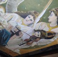 تابلو زیبای عیسی و مریم و فرشته ها