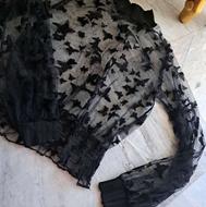 بلوز دخترانه توری مشکی