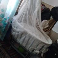 تخت کودک جنس چوب روس درجه یک طوسی