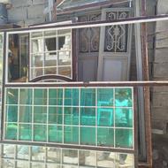 درب آهنی پاچولاقی ورودی حال شیشه دودی تمیز