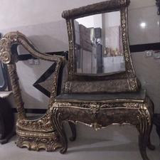 آینه کنسول تمییز به همراه دکوری ایستاده بدون عیب