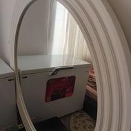 آینه گرد چوبی