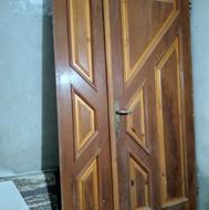 درب چوبی ورودی منزل دولنگه سالم