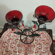 جا شمعی فرفورژه شاخه و برگ