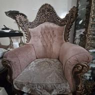 مبل مبلمان منبت چوب گردو صدرصد چوب