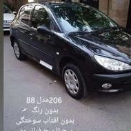 206 تیپ 2 / مشکی متالیک /بدون رنگ