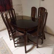 میز غذاخوری در حد نو 6 نفره