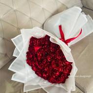 دسته گل روبانی