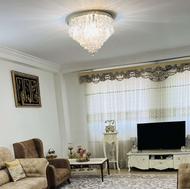 لوستر کریستالی بارنگ شامپاینی وصفحه طلایی