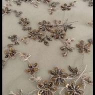 پارچه گیپور کارشده و پارچه ساتن