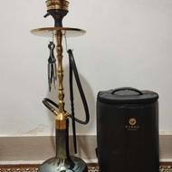 قلیان کرنو کارینو شمش برنج ست کامل کامدهی عالی و روان